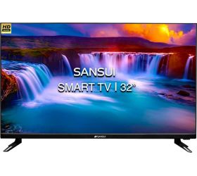 Sansui JSY32SKHD Prime Series 80 cm 32 inch HD Ready LED Smart TV with BLACK  2021 Model | With Bezel-less Design image
